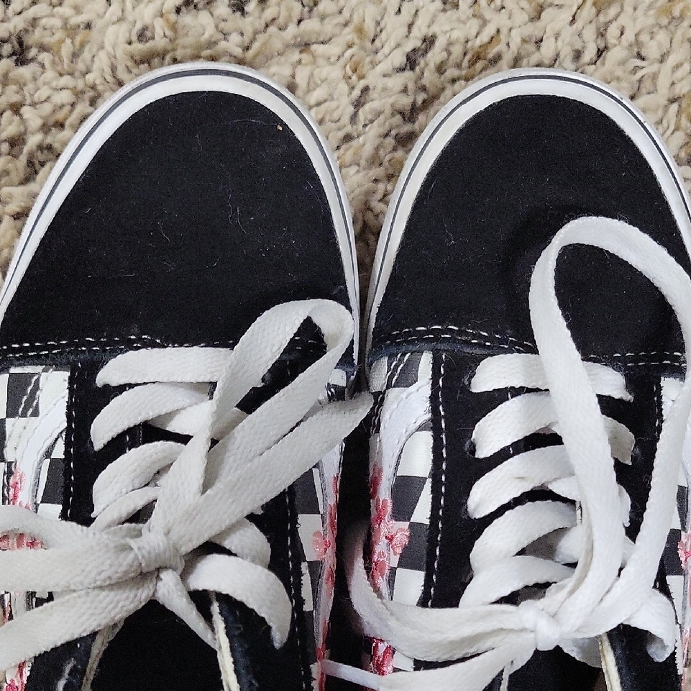 Vans Kids Black Floral Sneakers - Picture 9 of 11